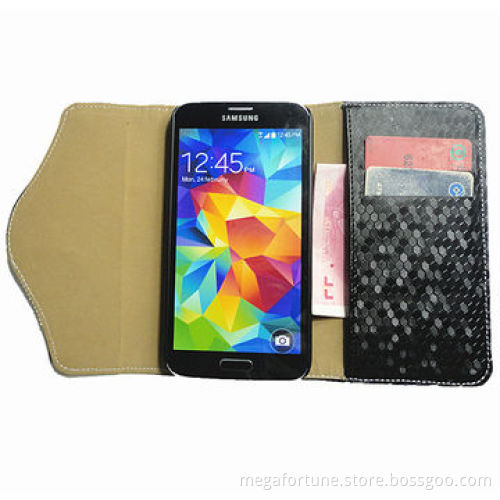 Case for Samsung Galaxy S5/9600, Made of PU + Metal, Single Bottom Leather with Hardware